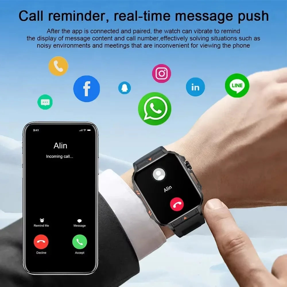 2026 Smartwatch 1.95" Inch Screen Health Monitoring Watches IP68 Waterproof  Sport Fitness Smart Watch Android IOS For Men Women