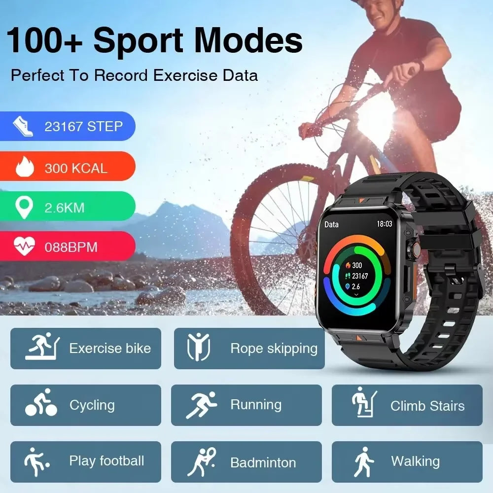 2026 Smartwatch 1.95" Inch Screen Health Monitoring Watches IP68 Waterproof  Sport Fitness Smart Watch Android IOS For Men Women