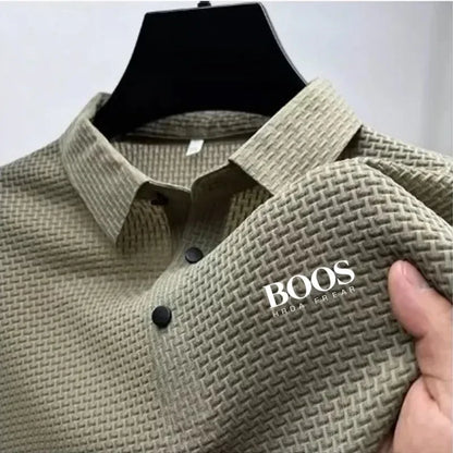 High-quality men's short-sleeved T-shirt, comfortable and refreshing breathable Polo shirt, for business and casual wear