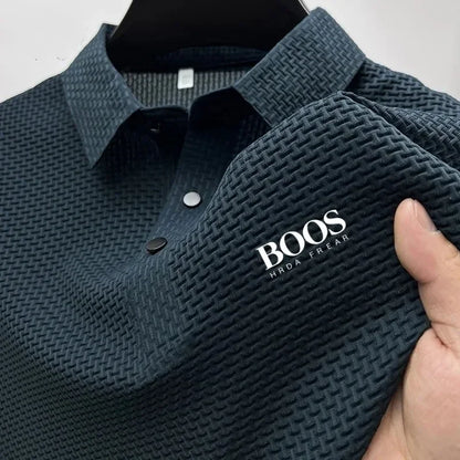 High-quality men's short-sleeved T-shirt, comfortable and refreshing breathable Polo shirt, for business and casual wear