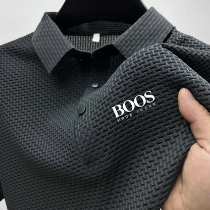 High-quality men's short-sleeved T-shirt, comfortable and refreshing breathable Polo shirt, for business and casual wear