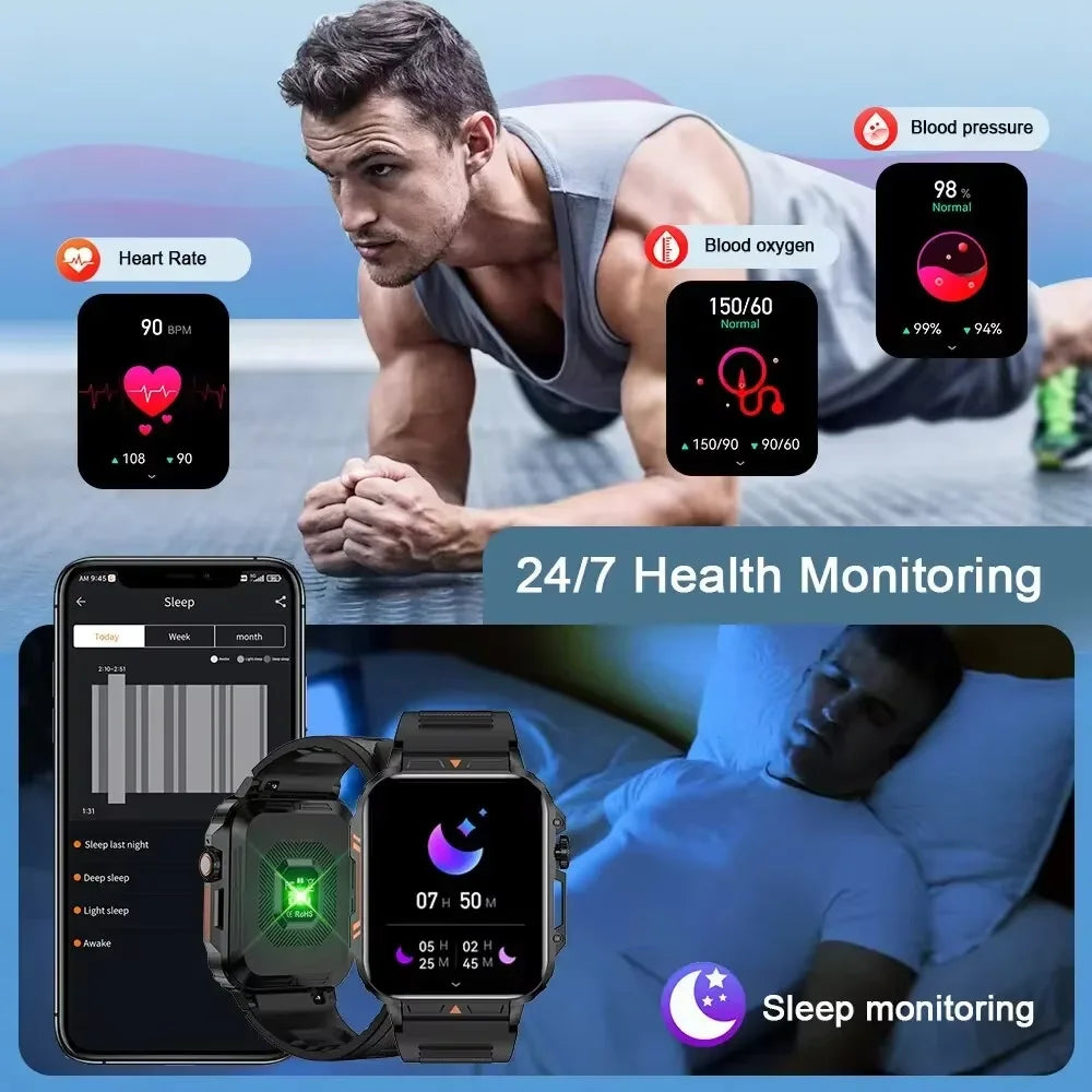 2026 Smartwatch 1.95" Inch Screen Health Monitoring Watches IP68 Waterproof  Sport Fitness Smart Watch Android IOS For Men Women