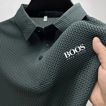 High-quality men's short-sleeved T-shirt, comfortable and refreshing breathable Polo shirt, for business and casual wear