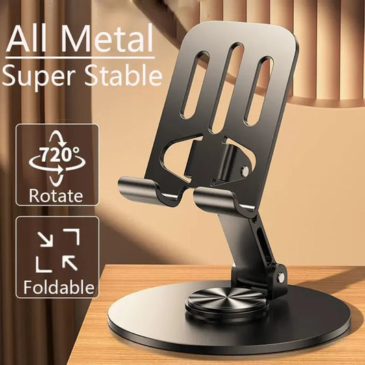 Live Streaming Phone Stand  360 - Degree Rotating Live Streaming Phone Stand  All - Metal Phone Stand